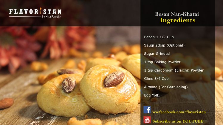 Besan Nan Khatai Biscuit Baking Recipe